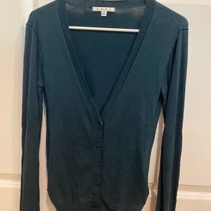 CABI riding Club boyfriend Cardigan in Teal, XS